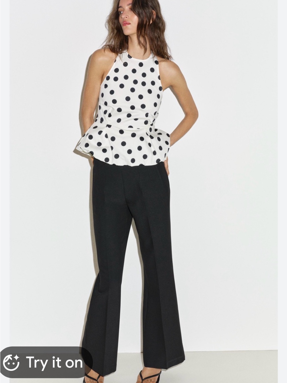 Zara Black Boot-Cut Dress Pants